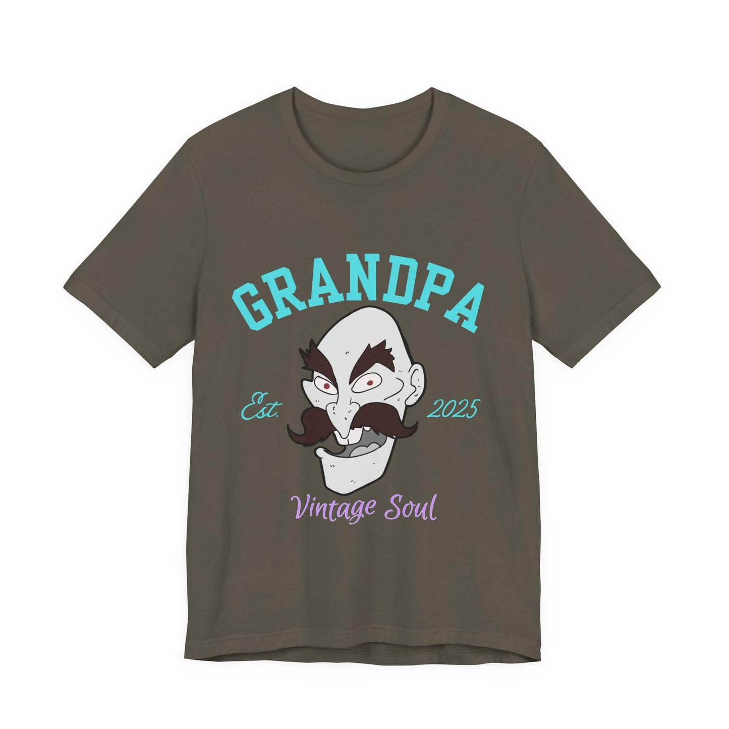 Grandpa Est 2025 Vintage Soul Tee, Funny Grandpa Gift, Unisex T-Shirt, Father's Day, Vintage Style, Gift for Grandpa