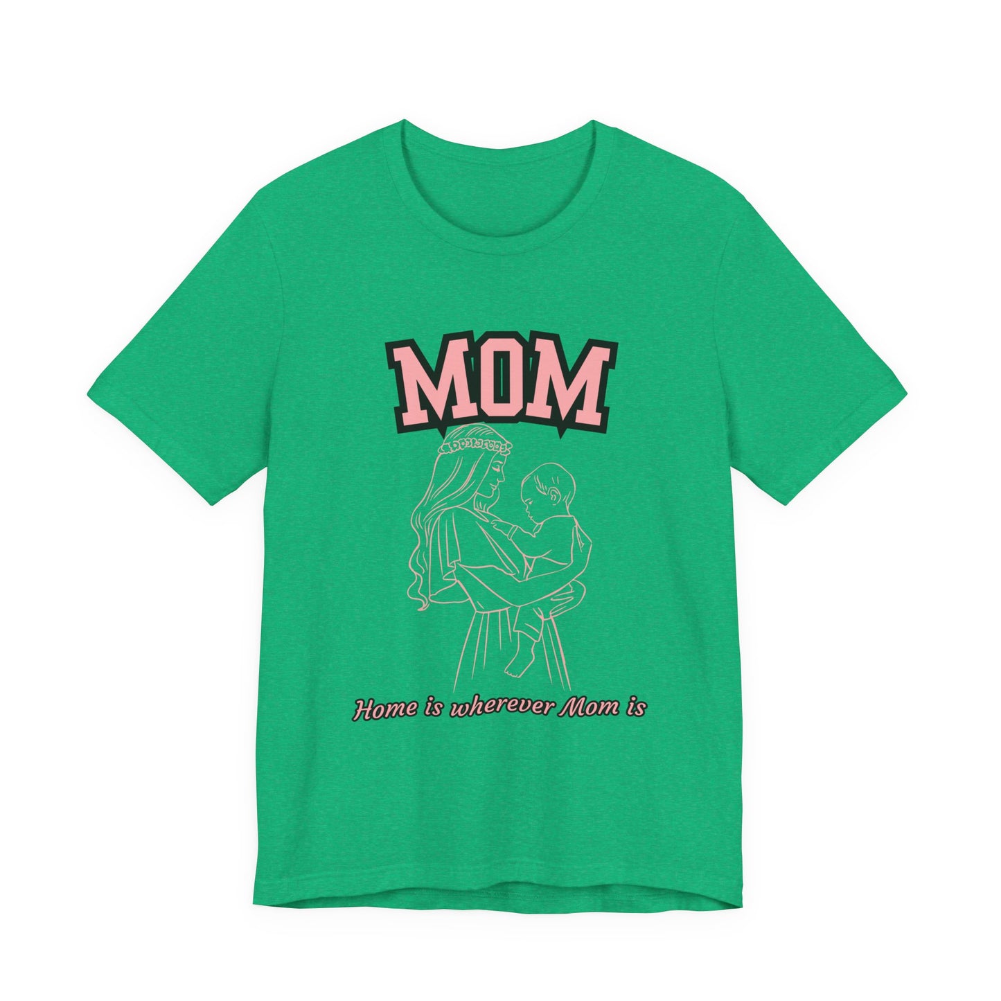 Mom Love Unisex Jersey Tee, Cute Gift for Mom, Mother’s Day Shirt, Casual Family Tee, Soft Cotton Top