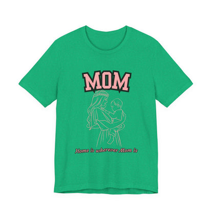 Mom Love Unisex Jersey Tee, Cute Gift for Mom, Mother’s Day Shirt, Casual Family Tee, Soft Cotton Top