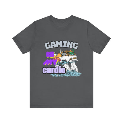 Gaming Is My Cardio Tee, Unisex Graphic T-Shirt for Gamers, Funny Gift for Birthdays, Casual Wear, Unique Gamer Apparel