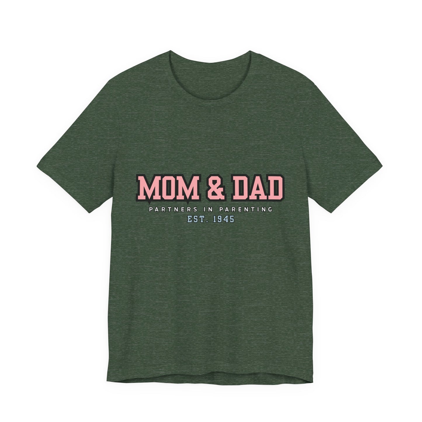 Mom & Dad Partner in Parenting Tee, Family Matching Tee, Parent T-Shirt, Gift for New Parents, Cute Family Shirt, Unisex Graphic Tee