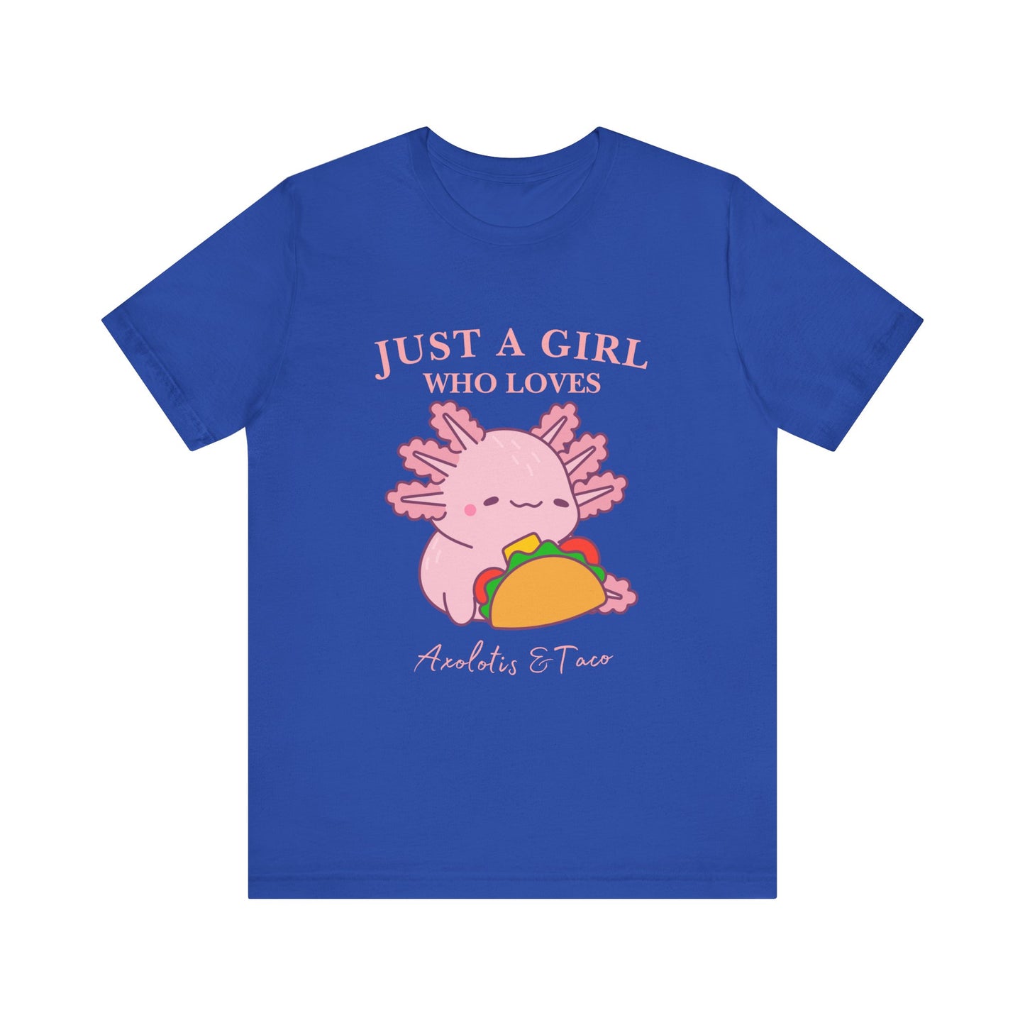 Cute Taco-Loving Axolotl Tee, Fun Graphic T-Shirt, Gift for Taco Lovers, Unisex Apparel, Cartoon Lover's Top