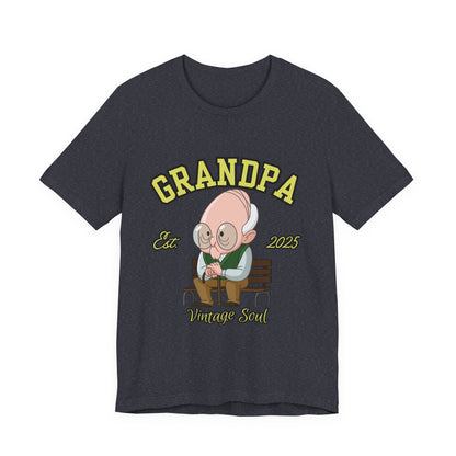 Vintage Grandpa Tee, Unisex Short Sleeve T-Shirt, Gift for Grandpa, Father's Day Outfit, Family Reunion Apparel, Nostalgic T-Shirt