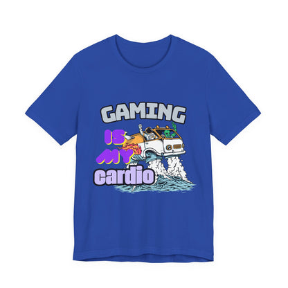 Gaming Is My Cardio Tee, Unisex Graphic T-Shirt for Gamers, Funny Gift for Birthdays, Casual Wear, Unique Gamer Apparel