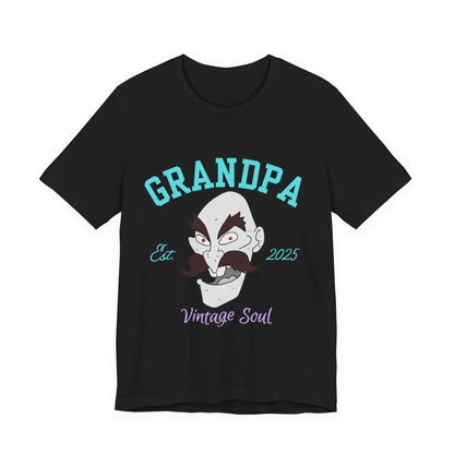Grandpa Est 2025 Vintage Soul Tee, Funny Grandpa Gift, Unisex T-Shirt, Father's Day, Vintage Style, Gift for Grandpa