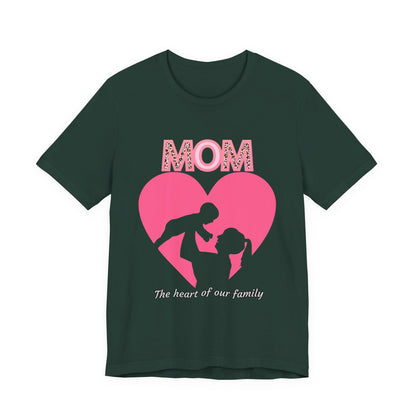 Mom Heart Unisex Tee | Gift for Mom, Mother's Day Shirt, Family Love T-Shirt, Heartwarming Apparel, Cute Mom Gift