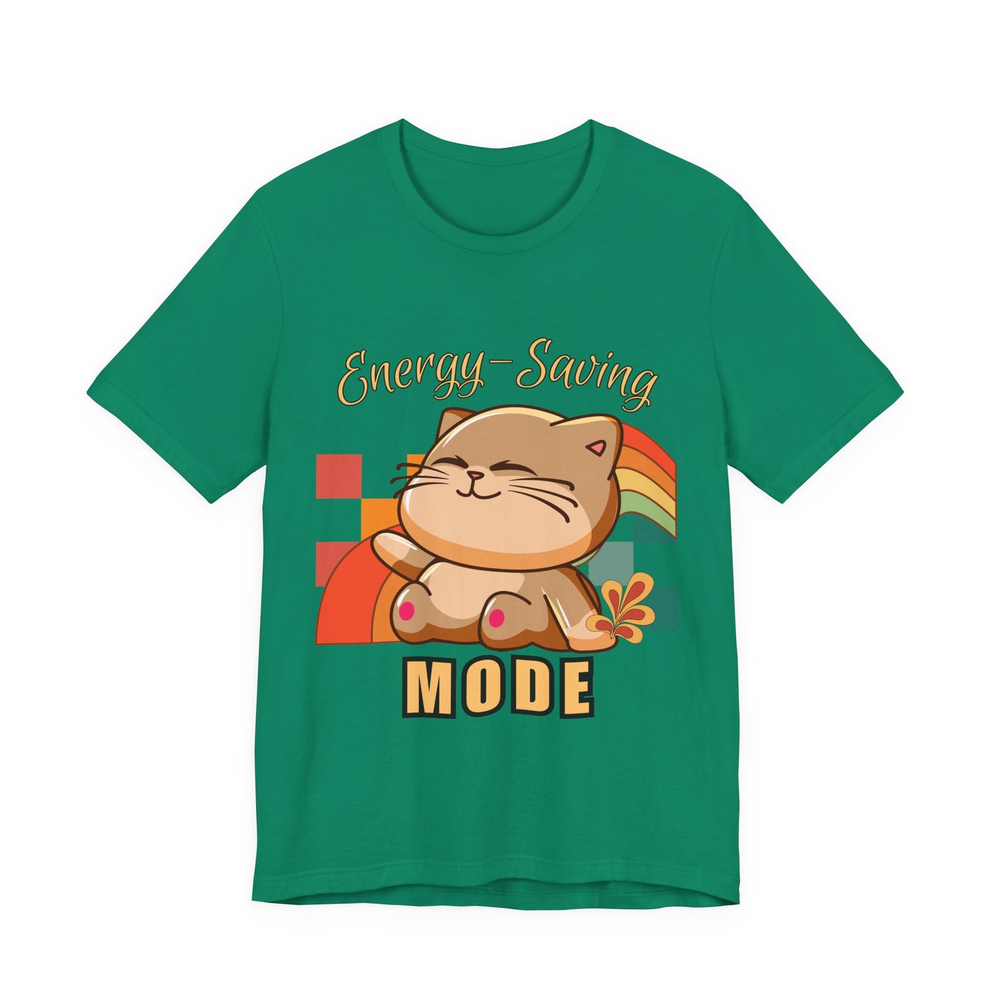 Energy Saving Mode, Snuggly Cat Mode Tee - Cute T-Shirt for Cat Lovers, Cozy Gift for Birthdays, Pet Lovers, Fun Fashion, Everyday Wear