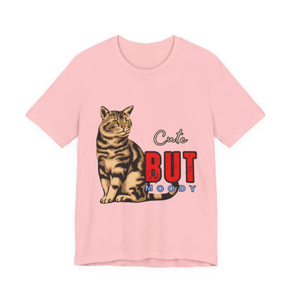 Cute But Moody Cat Tee - Unisex Jersey T-Shirt for Cat Lovers, Funny Pet Shirt, Gift for Cat Owners, Birthday or Holiday Apparel, [...]