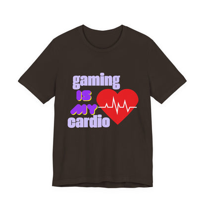 Gaming Is My Cardio Tee, Unisex T-Shirt, Gamer Shirt, Casual Wear, Perfect Gift for Gamers, Fun Graphic Tee