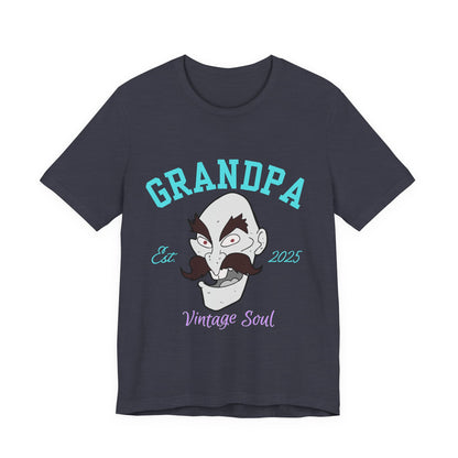 Grandpa Est 2025 Vintage Soul Tee, Funny Grandpa Gift, Unisex T-Shirt, Father's Day, Vintage Style, Gift for Grandpa