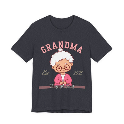 Vintage Grandma Unisex Tee - Perfect for Grandparents Day, Birthday Gift, Family Reunion Shirt, Cute Cartoon Design, Fun Casual Wear