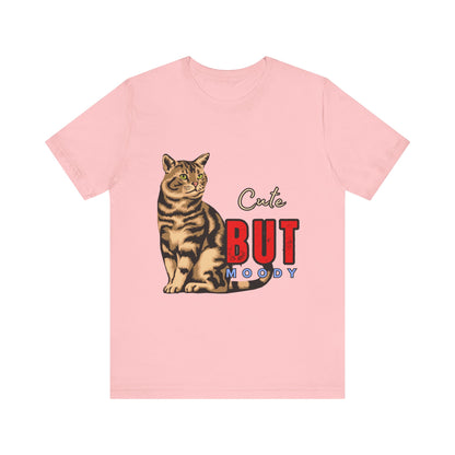 Cute But Moody Cat Tee - Unisex Jersey T-Shirt for Cat Lovers, Funny Pet Shirt, Gift for Cat Owners, Birthday or Holiday Apparel, [...]