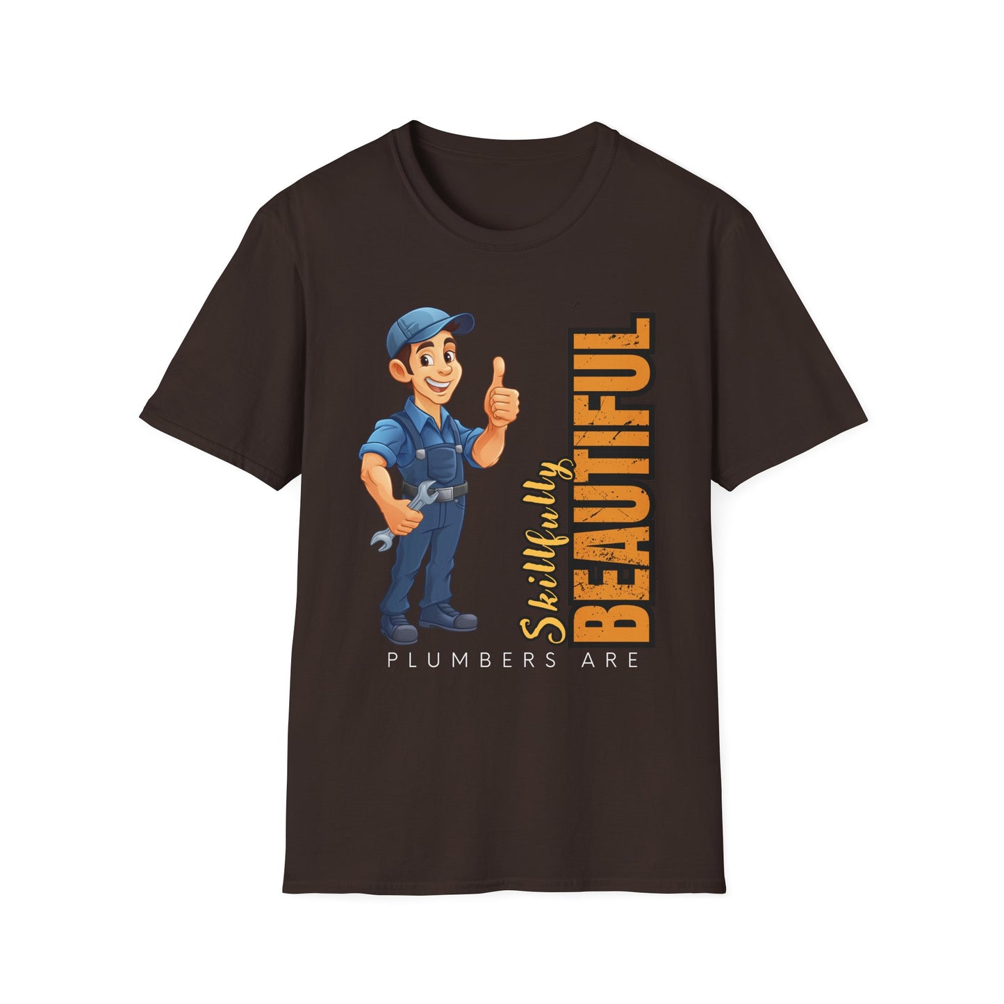 Plumber T-Shirt with Skillfully Beautiful Design, Funny Work T-Shirt, Great for Mechanics, Birthdays, or Casual Wear