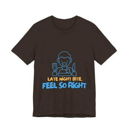 Late Night Bite Unisex Tee, Funny Foodie T-Shirt, Casual Dining Shirt, Gift for Food Lovers, Men’s/Female Tops