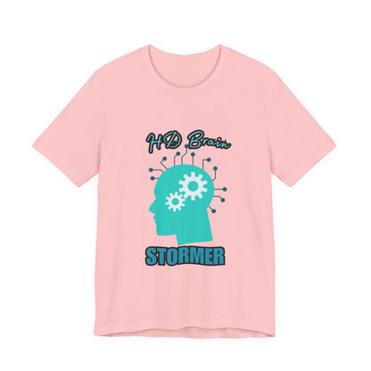 HD Brain Stormer Tee, Funny Unisex T-Shirt, Gift for Tech Lovers, Unique Geeky Apparel, Casual Brainstorming Shirt