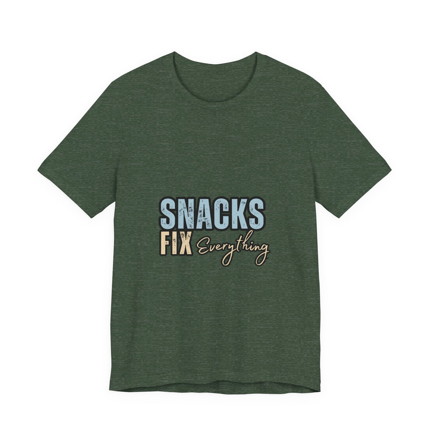 Funny Snack-Themed Unisex Tee, Ideal Gift for Food Lovers, Perfect for Casual Wear, Parties, or Movie Nights
