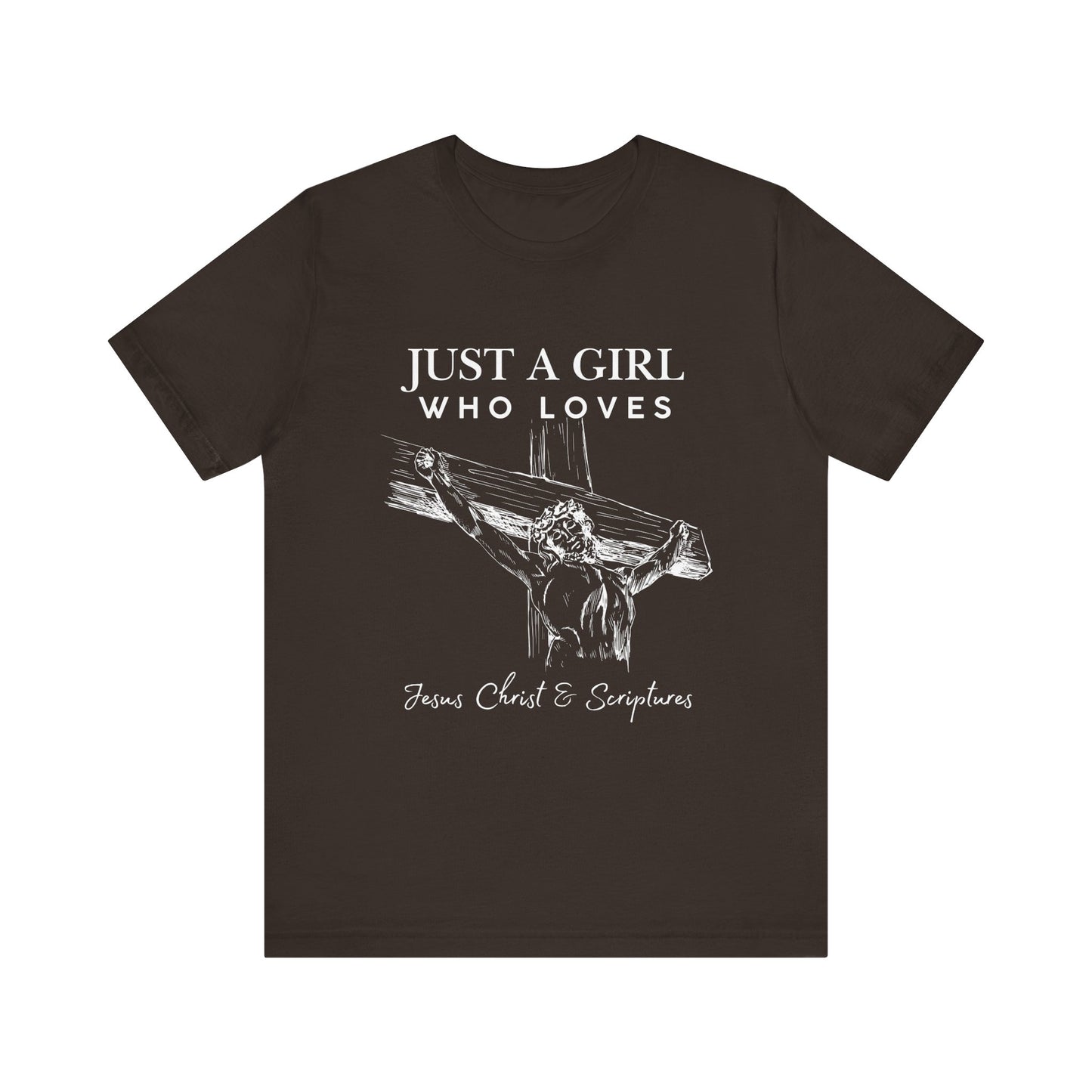 Just a Girl Who Loves Jesus Tee, Christian T-Shirt, Faith-Based Apparel, Inspirational Gift, Religious Fashion