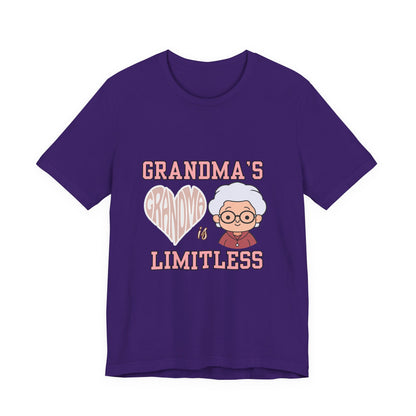 Grandma's Limitless Love Unisex Tee, Cute Grandmother Gift, Family Reunion Shirt, Mother's Day Tee, Comfortable Everyday Wear, [...]