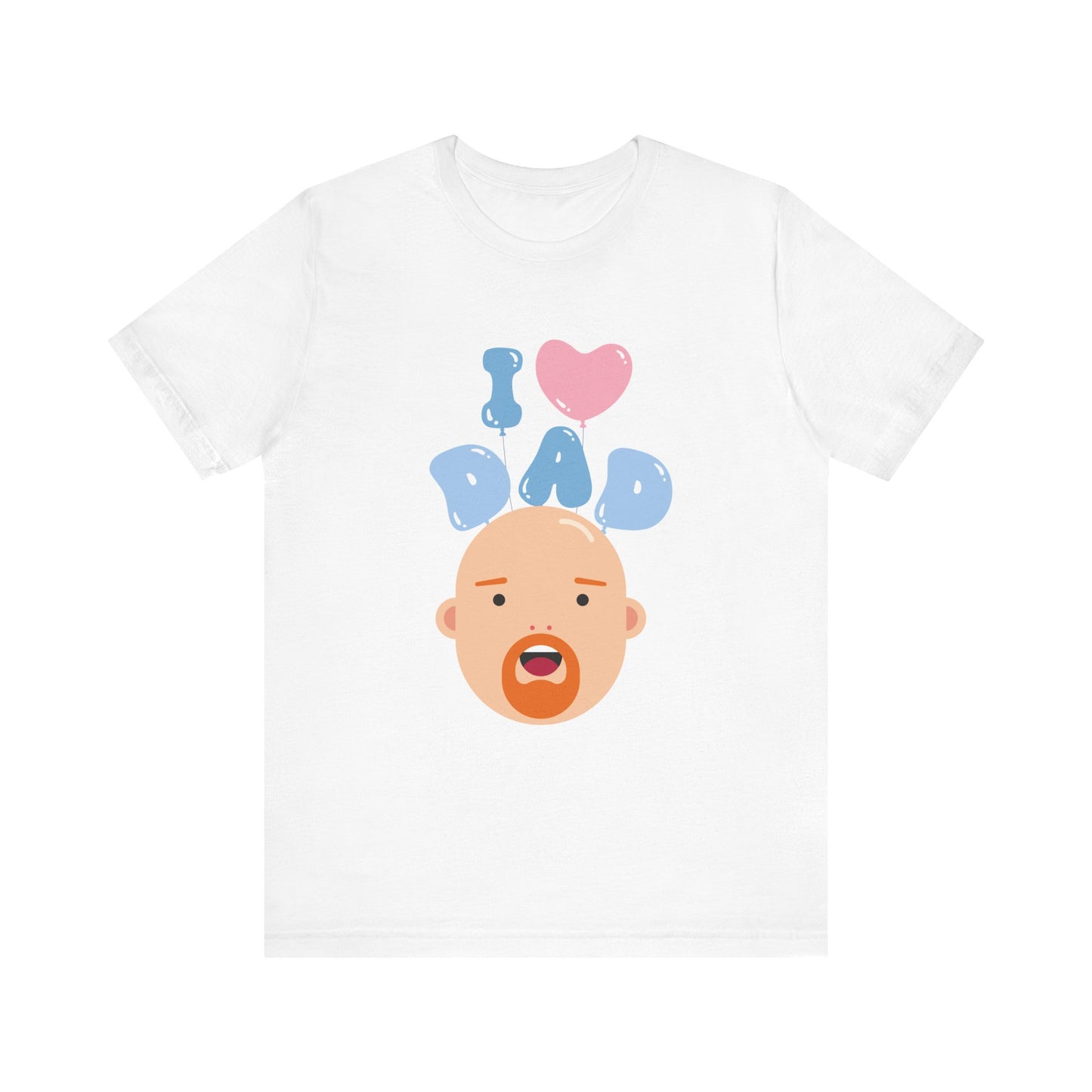 I Love Dad Tee - Perfect Gift for Father's Day, Dad's Birthday, Family Gatherings, Casual Wear, Unisex Jersey Short Sleeve Shirt