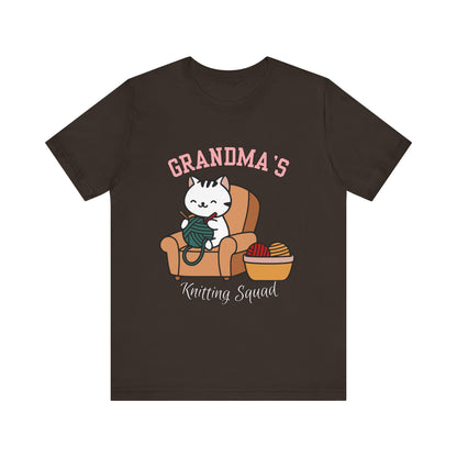 Grandma's Knitting Squad Tee - Comfy T-Shirt for Craft Lovers, Gift for Granny, Yarn Enthusiast, Knitting Club, Cozy Apparel
