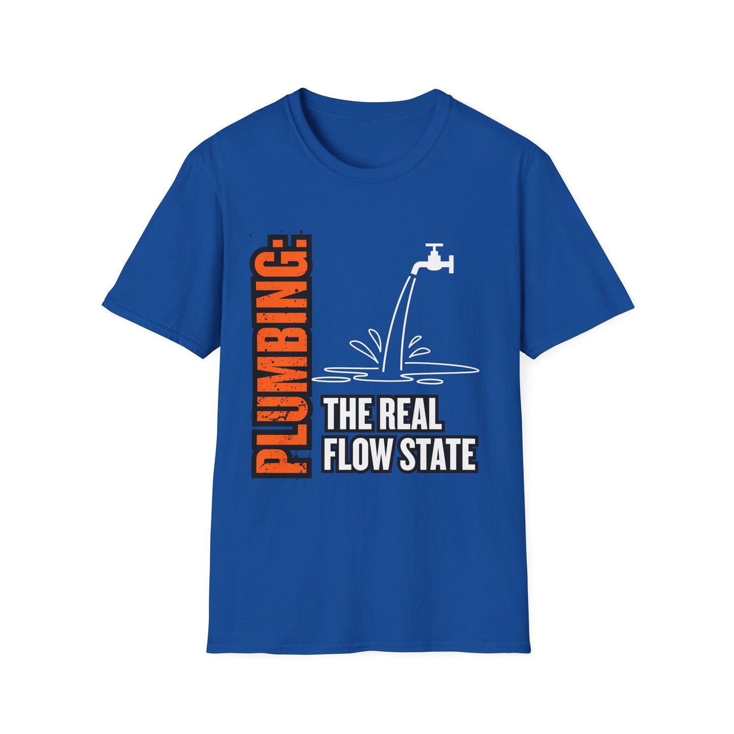 Plumbing Flow State Tee, Unisex Softstyle T-Shirt, Casual Workwear, Gift for Plumbers, Home Improvement Enthusiasts