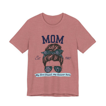 Mom Life Unisex Tee - Est. 1980, Gift for New Moms, Birthday Gift, Casual Wear, Mother's Day Shirt, Trendy Graphic T-Shirt
