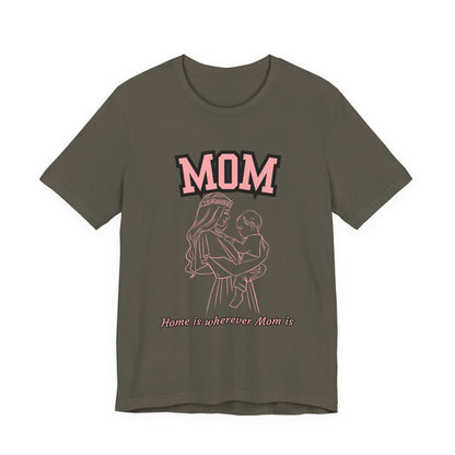 Mom Love Unisex Jersey Tee, Cute Gift for Mom, Mother’s Day Shirt, Casual Family Tee, Soft Cotton Top
