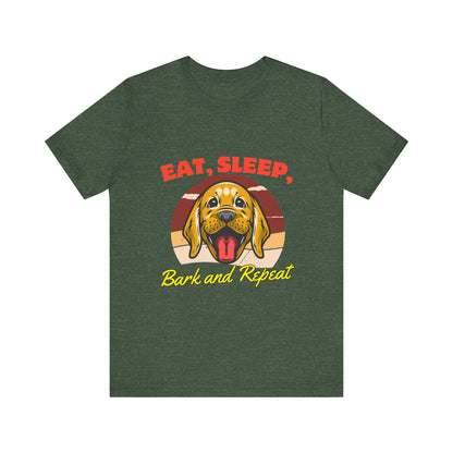 Dog Lover's Eat, Sleep, Bark Tee | Funny Pet T-Shirt, Gift for Dog Owners, Cute Canine Apparel, Dog Mom Shirt, Animal Lover Tops