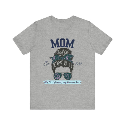 Mom Life Unisex Tee - Est. 1980, Gift for New Moms, Birthday Gift, Casual Wear, Mother's Day Shirt, Trendy Graphic T-Shirt