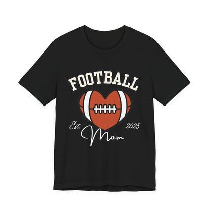 Football Heart Mom Tee, Gift for Sports Moms, Unisex Football Shirt, Casual Daywear, Game Day Outfit, Football Fan Gift