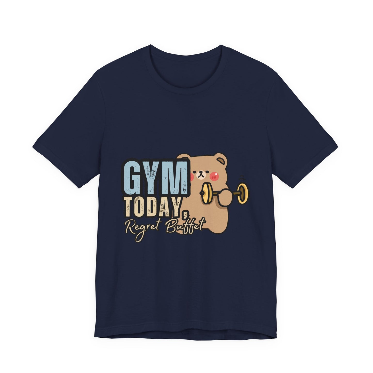 Adorable Gym Bear Unisex Tee - Perfect for Fitness Lovers, Cute Workout Shirt, Gift for Exercise Enthusiasts, Casual Wear, Fun Gym Apparel