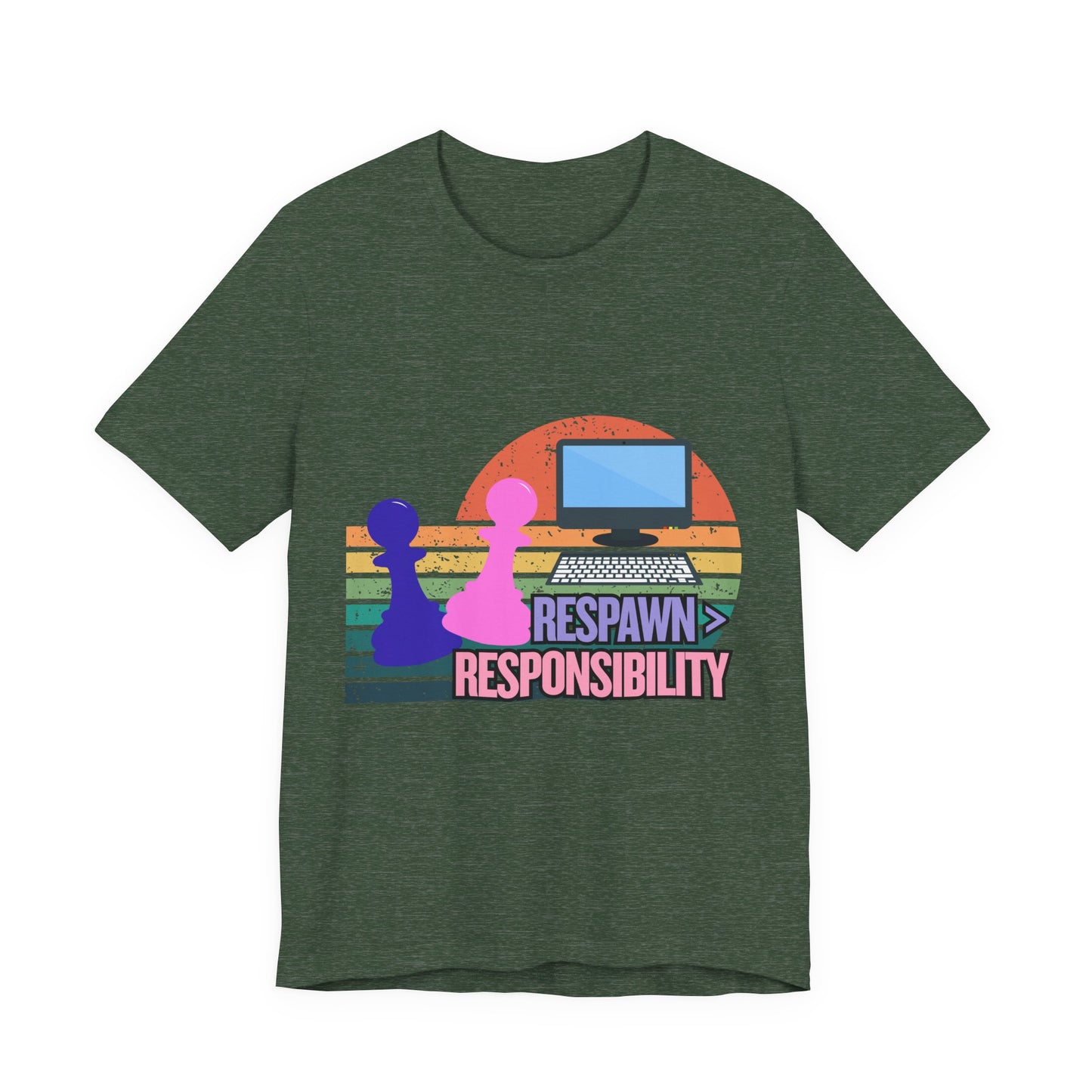 Retro Gaming Tee - Respawn Responsibility T-Shirt for Gamers, Unisex Short Sleeve Jersey, Fun Gift for Birthdays, Holidays, Casual [...]