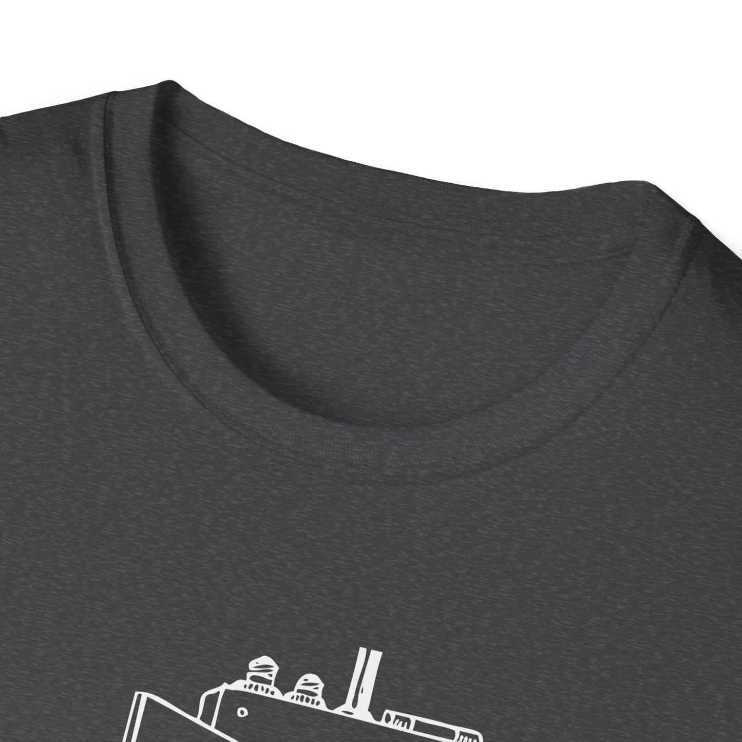 Coffee First Circuits Panel Second Unisex Softstyle T-Shirt | Electrician Shirt | Electrician T-Shirt | Electrician Gift