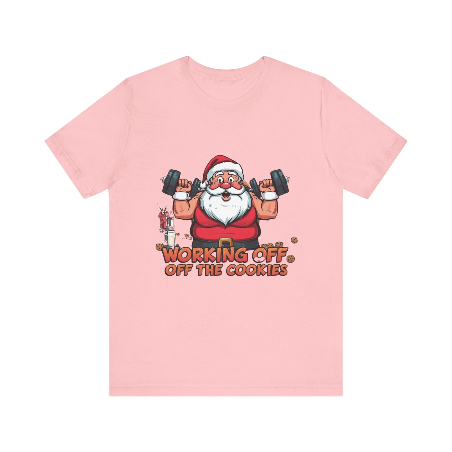 Unisex Tee Santa Funny Cookies Design T-Shirt