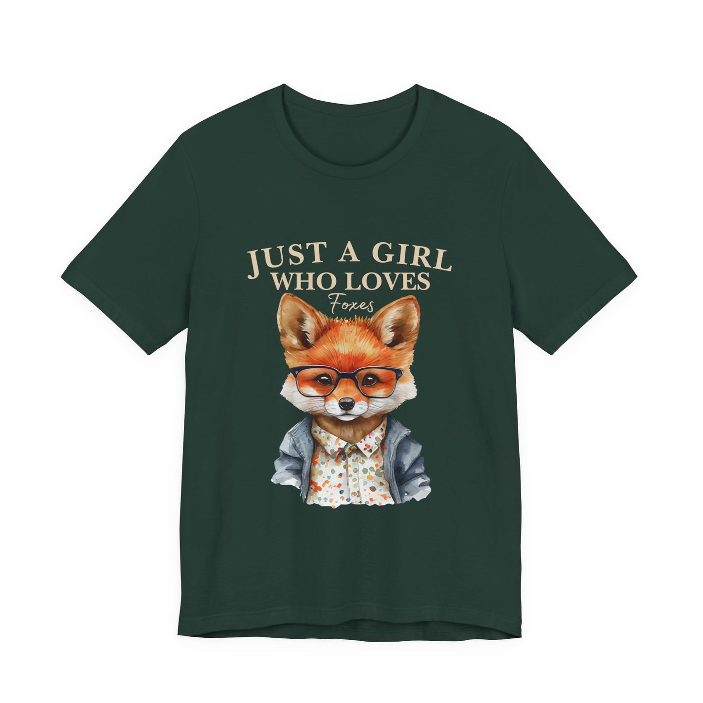 Cute Fox Graphic Tee for Animal Lovers, Fun Gift for Girls, Nature Lover Shirt, Animal Themed Apparel, Perfect for Casual Outings