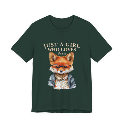 Cute Fox Graphic Tee for Animal Lovers, Fun Gift for Girls, Nature Lover Shirt, Animal Themed Apparel, Perfect for Casual Outings