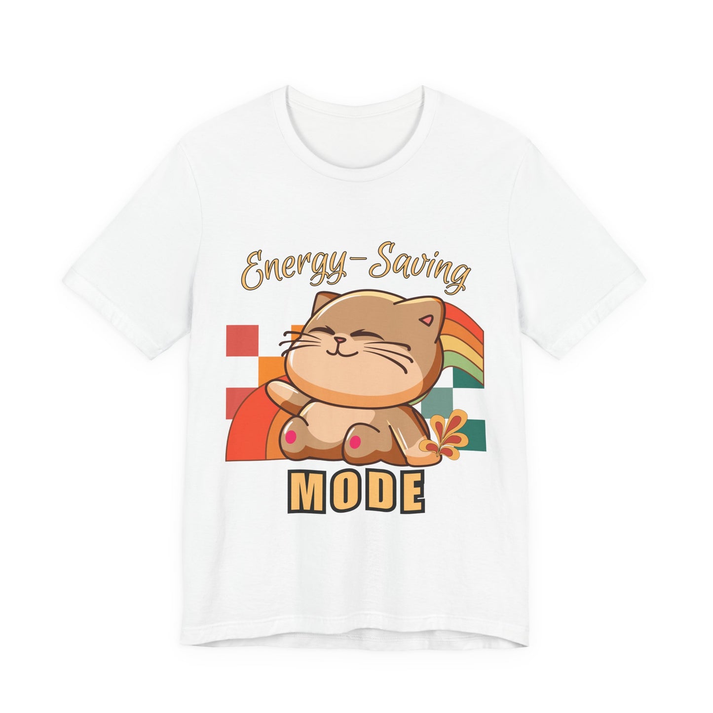 Energy Saving Mode, Snuggly Cat Mode Tee - Cute T-Shirt for Cat Lovers, Cozy Gift for Birthdays, Pet Lovers, Fun Fashion, Everyday Wear