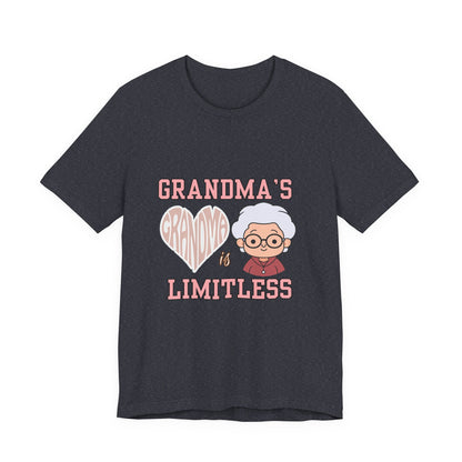 Grandma's Limitless Love Unisex Tee, Cute Grandmother Gift, Family Reunion Shirt, Mother's Day Tee, Comfortable Everyday Wear, [...]