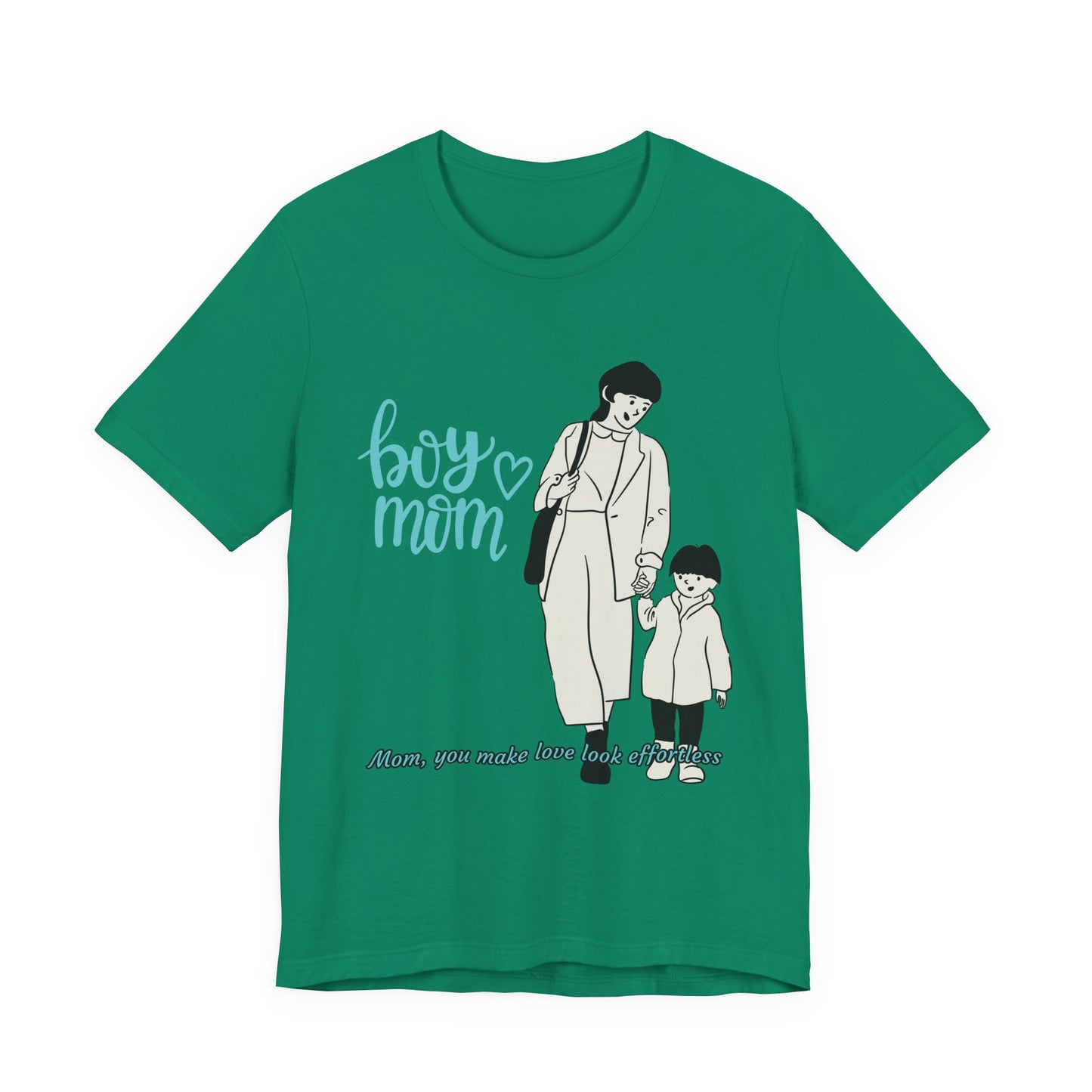 Boy Mom Short Sleeve Tee - Perfect Gifts for Mothers, Cute Family Outfits, Mom's Night Out, Mother's Day Apparel, Casual Everyday Wear