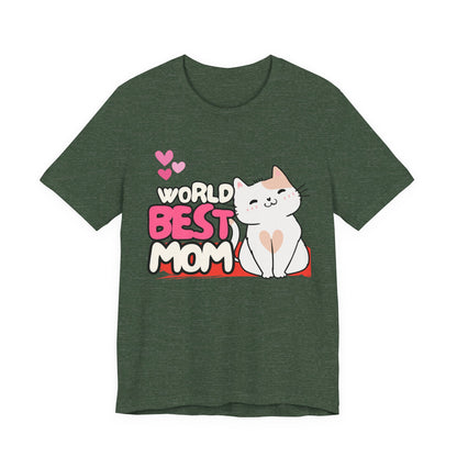 World's Best Mom Kitty Cat Tee, Unisex T-Shirt for Cat Lovers, Mother's Day Gift, Casual Wear, Kids and Moms Matching Shirts, Cute Pet Lover [...]