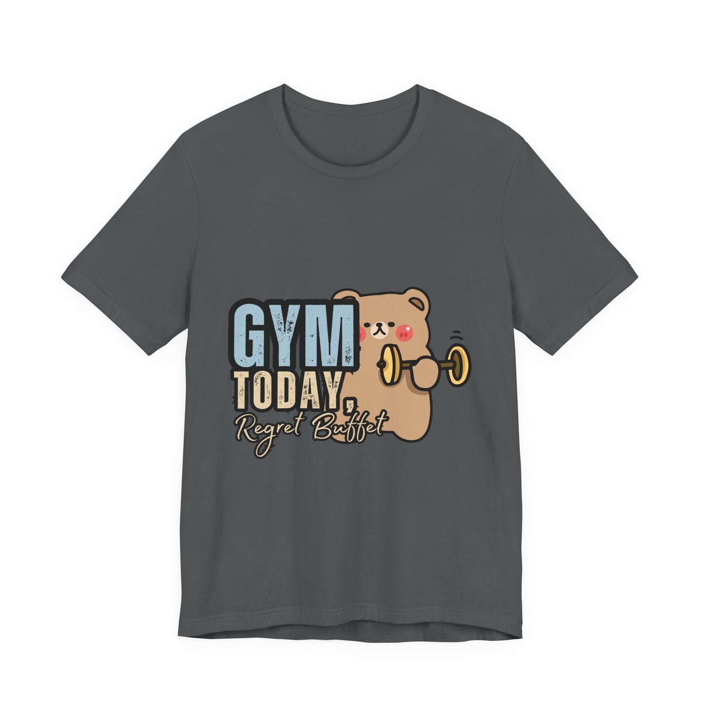 Adorable Gym Bear Unisex Tee - Perfect for Fitness Lovers, Cute Workout Shirt, Gift for Exercise Enthusiasts, Casual Wear, Fun Gym Apparel