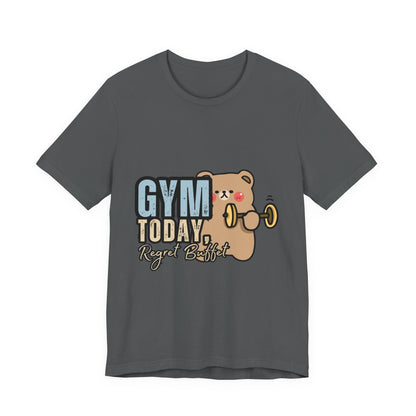 Adorable Gym Bear Unisex Tee - Perfect for Fitness Lovers, Cute Workout Shirt, Gift for Exercise Enthusiasts, Casual Wear, Fun Gym Apparel