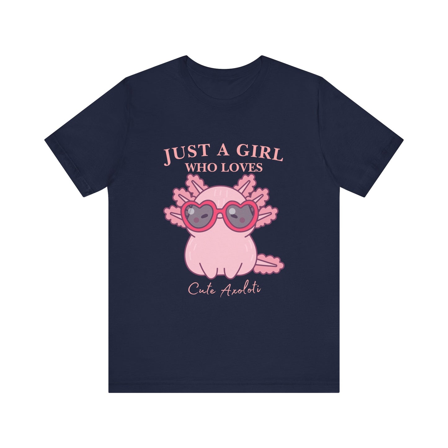 Cute Axolotl Tee for Girls, Just a Girl Who Loves, Unisex Jersey T-Shirt, Animal Lover Gift, Casual Summer Shirt, Adorable Graphic [...]