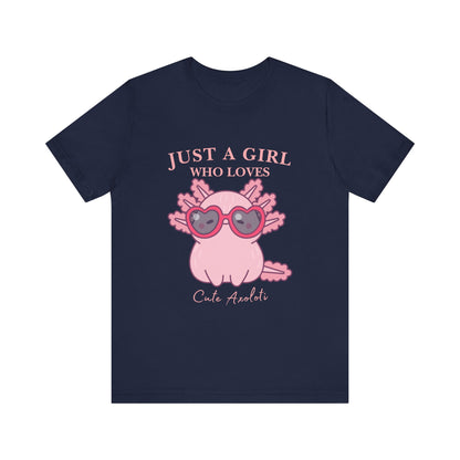 Cute Axolotl Tee for Girls, Just a Girl Who Loves, Unisex Jersey T-Shirt, Animal Lover Gift, Casual Summer Shirt, Adorable Graphic [...]