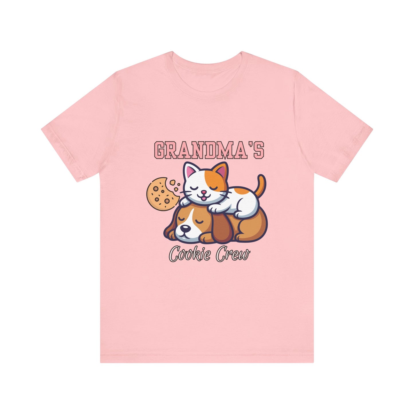 Cute Cat & Dog Grandma's Cookie Crew Tee - Pet Lovers Shirt, Animal Lover Gift, Funny Cat Tee, Family Reunion, Birthday Gift