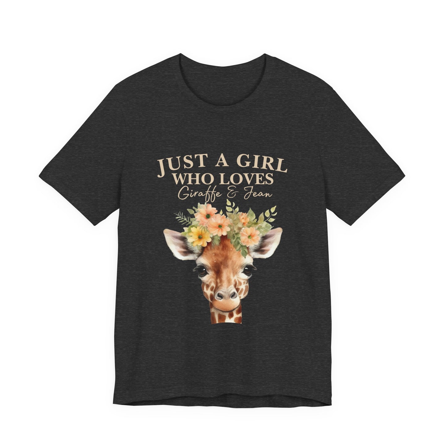 Just a Girl Who Loves Giraffes Tee, Cute Animal Lover Gift, Summer Casual Fashion, Birthday Tee, Nature Enthusiast Shirt