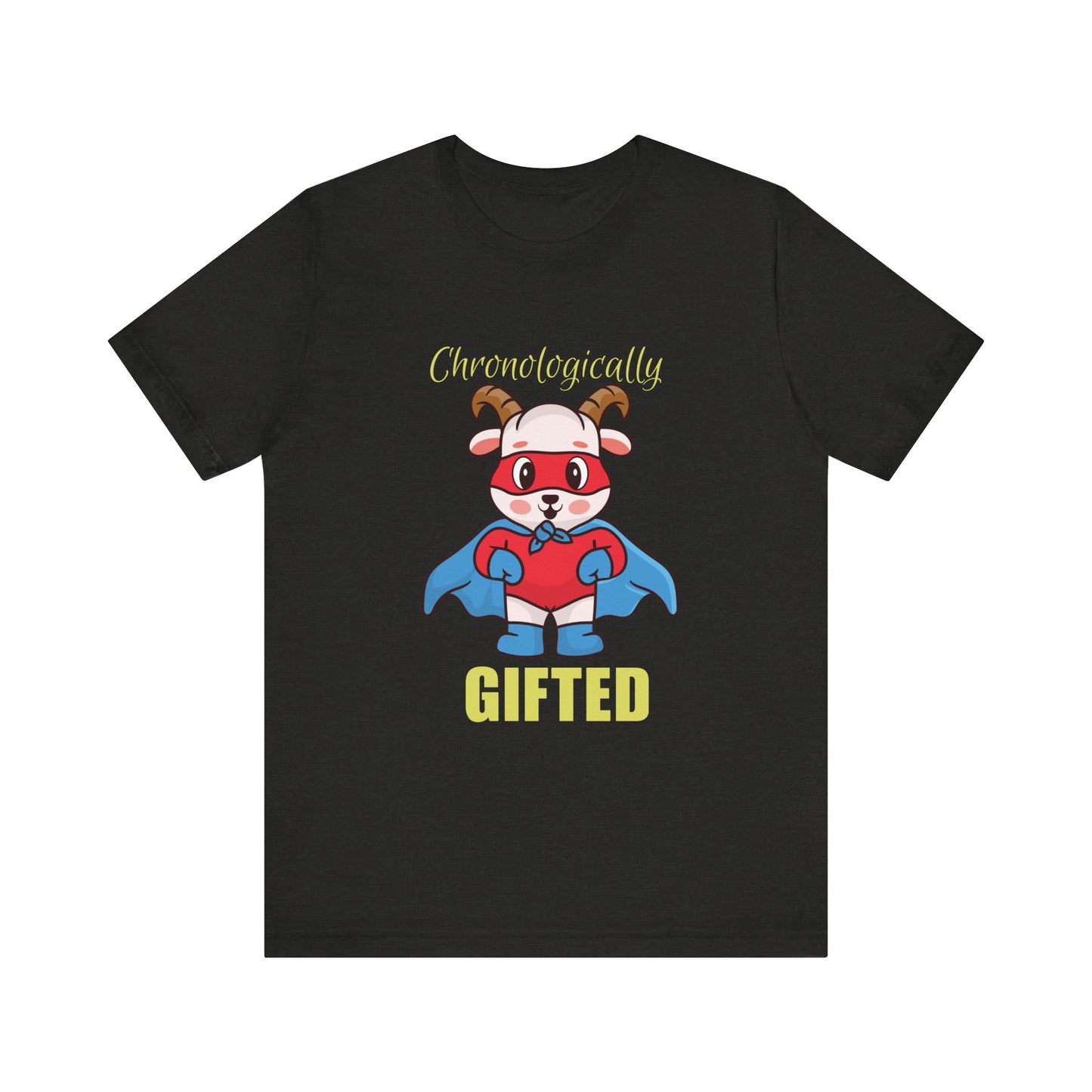 Chronologically Gifted Superhero Tee, Fun T-Shirt for Kids, Birthday Gift, Unisex Short Sleeve, Comfortable Casual Wear, Cute Pet [...]
