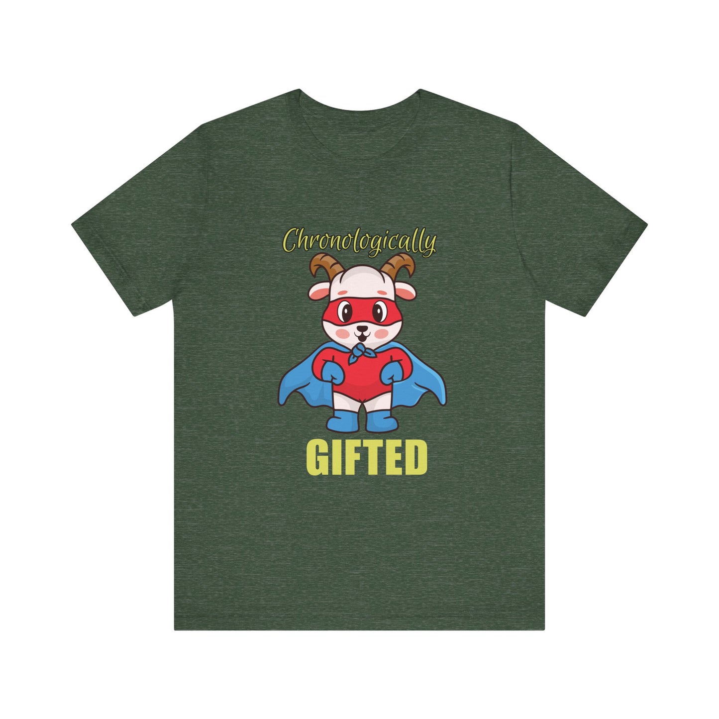 Chronologically Gifted Superhero Tee, Fun T-Shirt for Kids, Birthday Gift, Unisex Short Sleeve, Comfortable Casual Wear, Cute Pet [...]