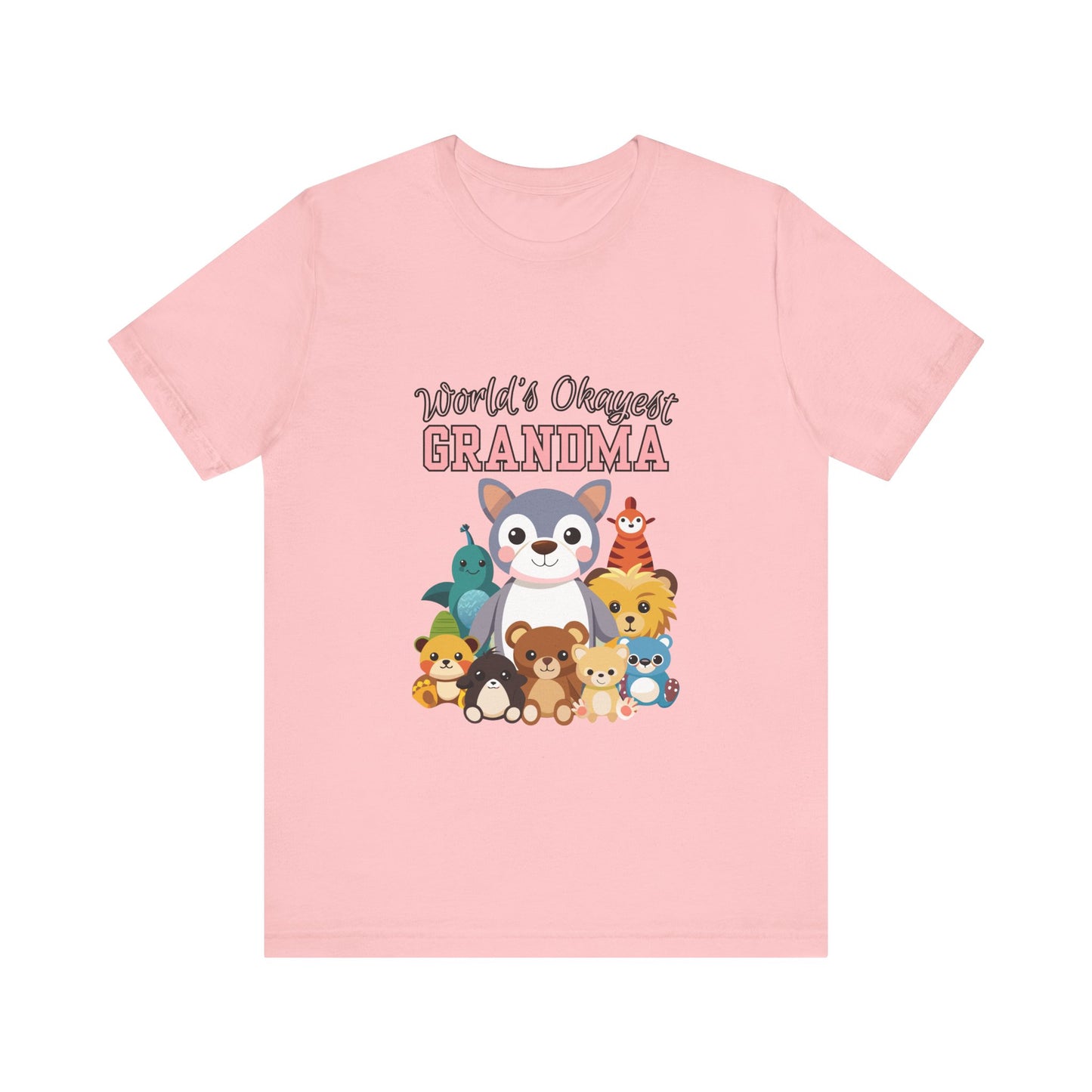 World's Okayest Grandma Tee, Cute Grandma Shirt, Animal Lover Gift, Funny Gift for Grandparents, Mother's Day Gift