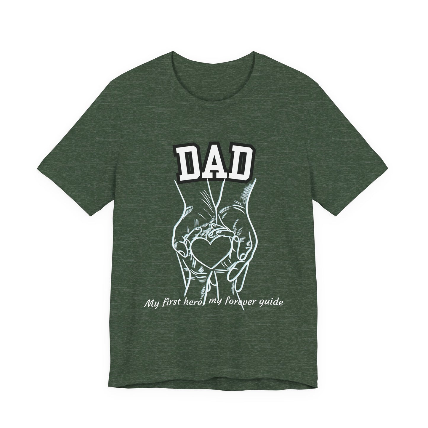 Heartfelt Dad's Love Tee, Gift for Dad, Unisex Tee with Heart Design, Birthday Gift, Casual Wear